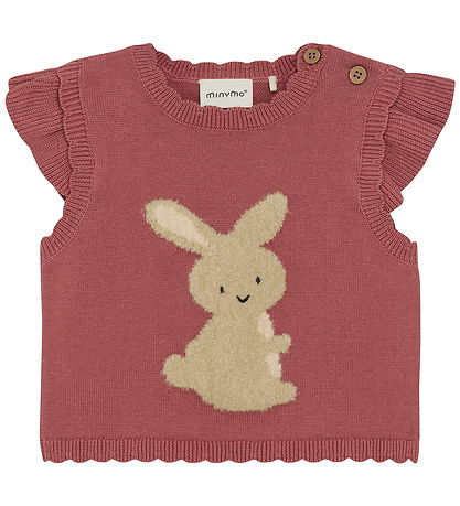 Minymo Vest Knit - Withered Rose