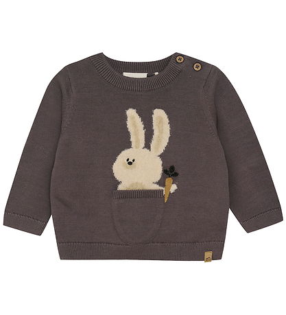 Minymo Bluse Knit - Dark Gull Grey