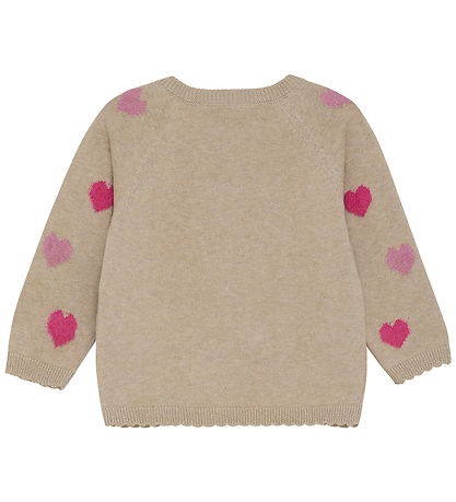 Minymo Cardigan Knit - Beige Melange