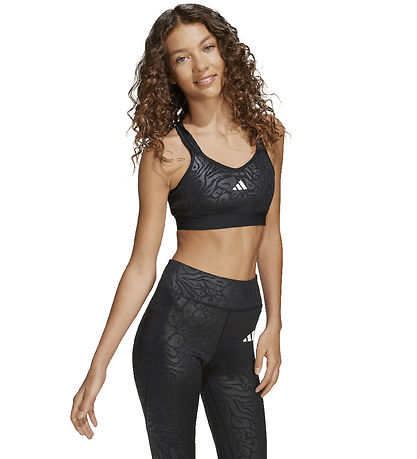adidas Performance Træningstop - Sort m. Hvid