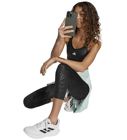 adidas Performance Træningstop - Sort m. Hvid