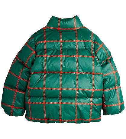 Mini Rodini Jakke - Plaid Citypuffer - Grøn