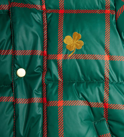Mini Rodini Jakke - Plaid Citypuffer - Grøn