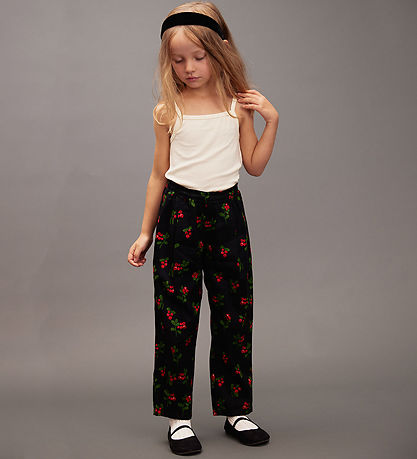 Mini Rodini Bukser - Lingonberries Woven - Sort