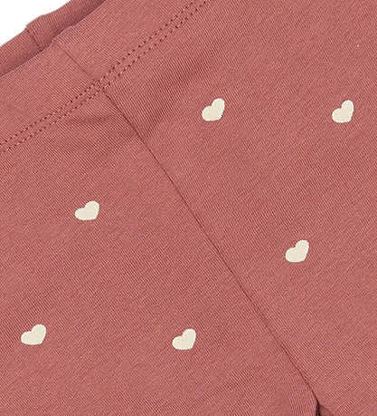 The New Siblings Leggings - TnsbNova - Withered Rose m. Hjerter
