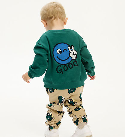 The New Siblings Sweatshirt - TnstPhineas - Alpine Green m. Smil