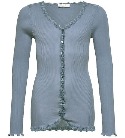Rosemunde Cardigan - Rib - Balta - Infinity m. Blonder