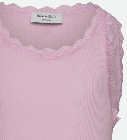 Rosemunde Top - RkBalta - Rib - Dawn pink m. Blonder