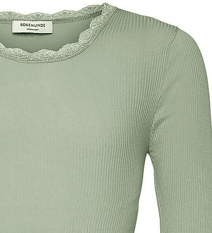 Rosemunde Bluse - Rib - Balta - Abbey Stone m. Blonder