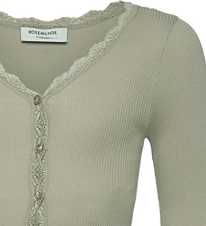 Rosemunde Cardigan - Rib - Balta - Abbey Stone m. Blonder