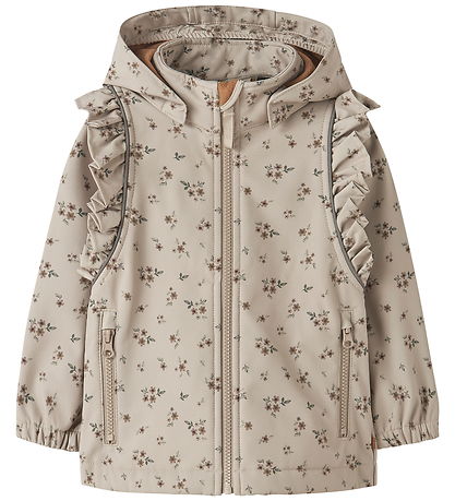 Name It SoftShelljakke m. Fleece - NmfAlfao - Pure Cashmere/Bouq