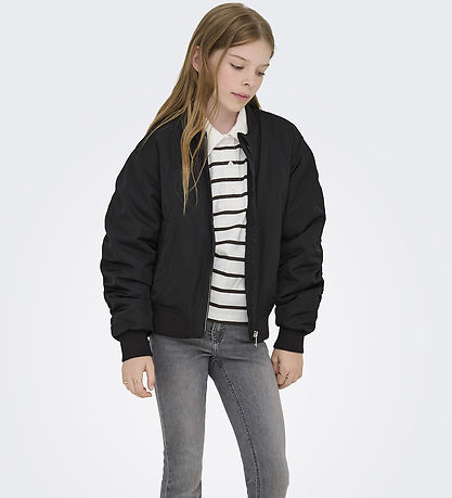 Kids Only Bomberjakke - KogMinna - Black/Mauve Wine