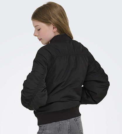 Kids Only Bomberjakke - KogMinna - Black/Mauve Wine