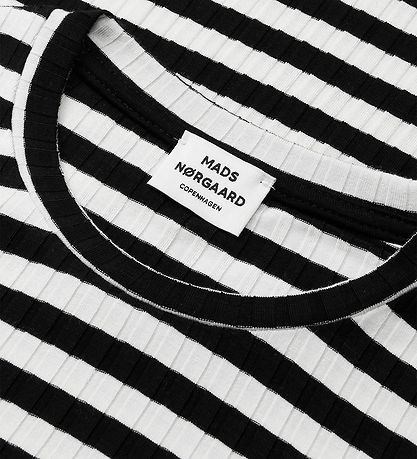 Mads Nørgaard Kjole - Stripe Dubina - Black/Vanilla Ice