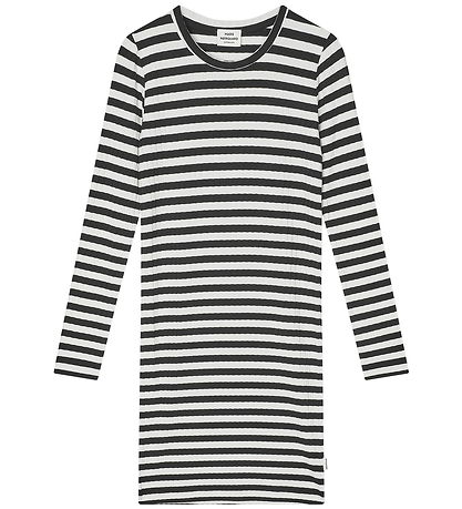 Mads Nørgaard Kjole - Stripe Dubina - Black/Vanilla Ice