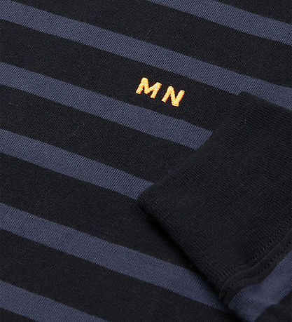 Mads Nørgaard Bluse - Jersey Stripe Carlito - Parisian Night/Bla