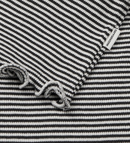 Mads Nørgaard T-shirt - Rib -  Stripe Tiki - Black/Vanilla Ice