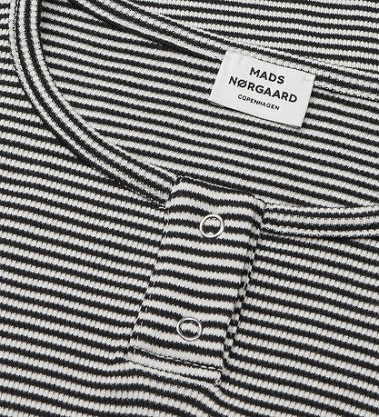 Mads Nørgaard Bluse -  Stripe Tala - Black/Vanilla Ice