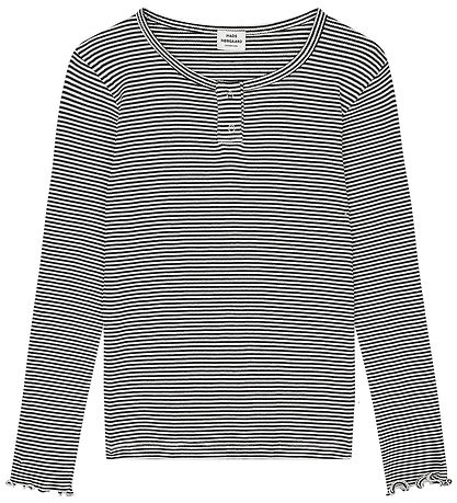 Mads Nørgaard Bluse -  Stripe Tala - Black/Vanilla Ice