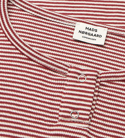 Mads Nørgaard Bluse - Stripe Tala - Winery/Vanilla Ice