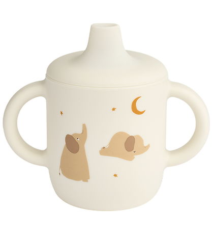 Liewood Kop m. Tud - Neil Sippy Cup - Silikone - Elephant/Creme 