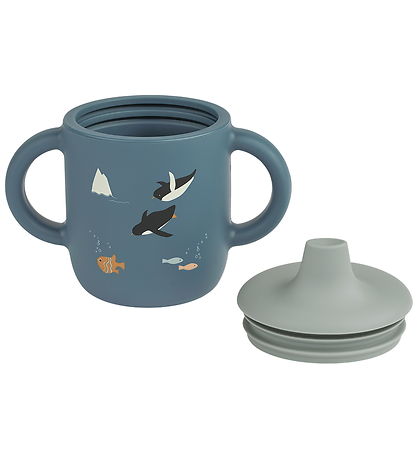 Liewood Kop m. Tud - Neil Sippy Cup - Silikone - Arctic Sea/Ocea