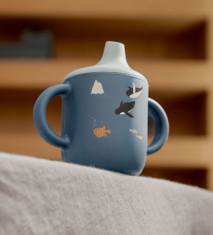 Liewood Kop m. Tud - Neil Sippy Cup - Silikone - Arctic Sea/Ocea