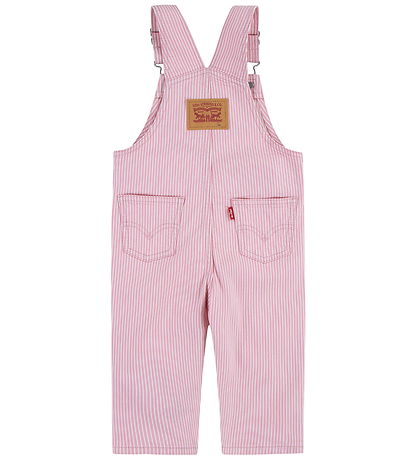 Levis Smækbukser - Railroad Stripe - Bright White/Pink