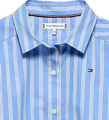 Tommy Hilfiger Skjorte - Stripe - Light Powdery Blue Stripes