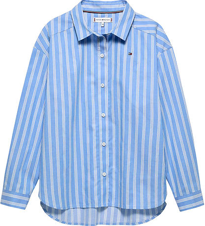 Tommy Hilfiger Skjorte - Stripe - Light Powdery Blue Stripes