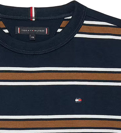 Tommy Hilfiger T-shirt - Cotton Stripe - Navy Multi Stripe