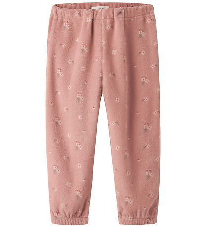 Lil' Atelier Fleecejakke - NmfLaspektra - Misty Rose m. Blomster