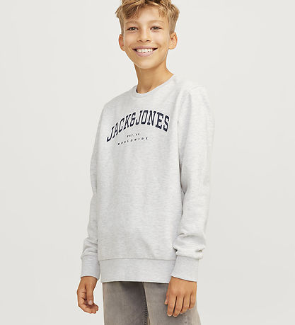 Jack & Jones Sweatshirt - JjeCaleb - White Melange