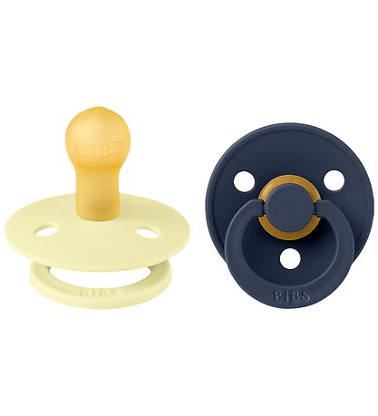 BIBS Colour Sutter - Str. 1 - 2-pak - Rund - Luna/Deep Space