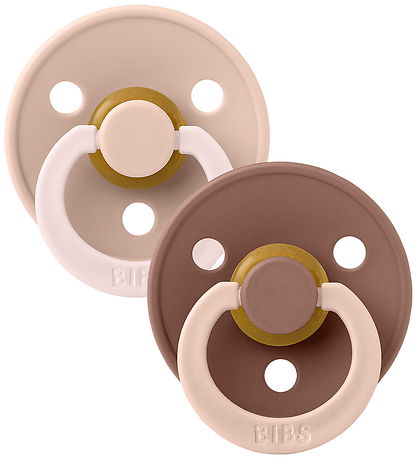 BIBS Colour Sutter - Str. 2 - 2-pak - Rund - Blush Woodchuck Mix
