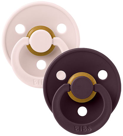 BIBS Colour Sutter - Str. 2 - 2-pak - Rund - Petal/Plum
