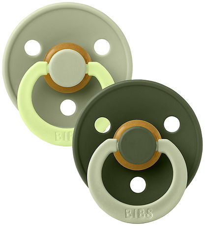 BIBS Colour Sutter - Str. 2 - 2-pak - Rund - Sage Hunter Green