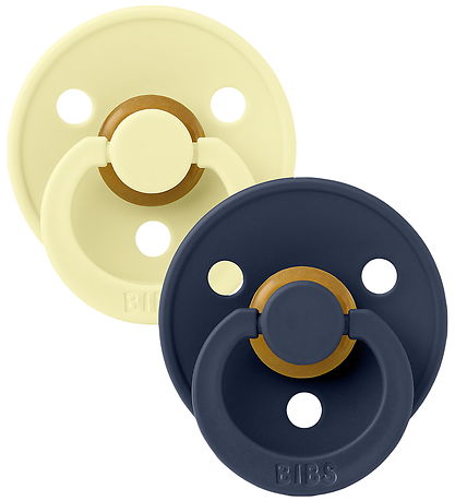 BIBS Colour Sutter - Str. 2 - 2-pak - Rund - Luna/Deep Space