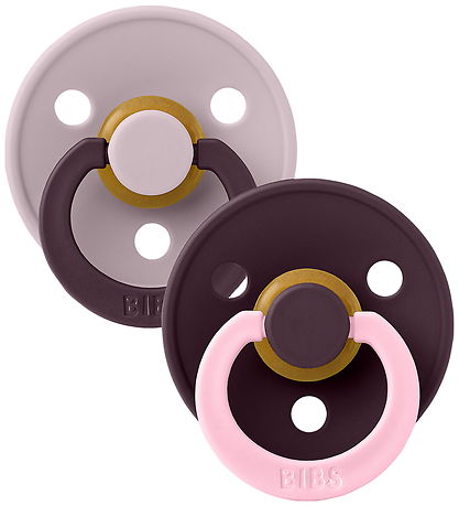 BIBS Colour Sutter - Str. 2 - 2-pak - Rund - Dusky Lilac Plum
