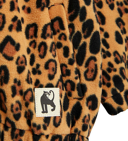 Mini Rodini Fleecejakke - Leopard - Beige