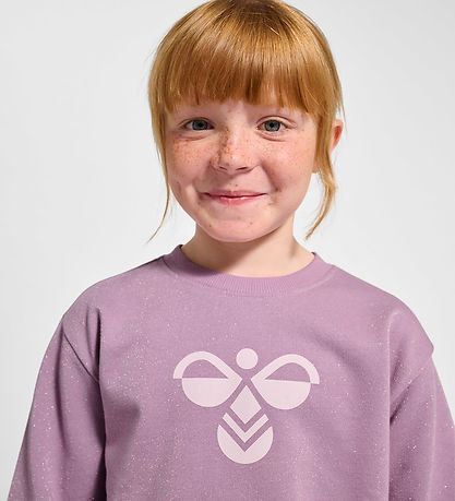 Hummel Sweatshirt - HmlJR Musse - Lavender Mist/Glitter