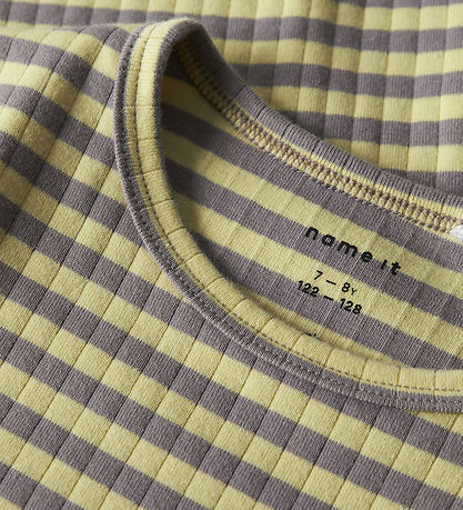 Name It T-shirt - Rib - NkfSuraja - Purple Dove/Lemon Meri