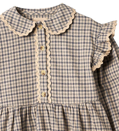 Wheat Kjole - Alissa - Blue Check