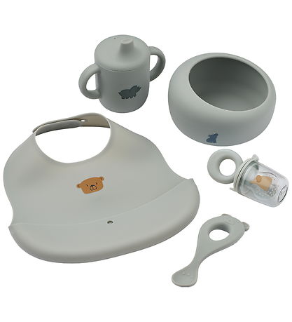 Liewood Baby Spisesæt - Silikone/Tritan - 5 dele - Dove Blue