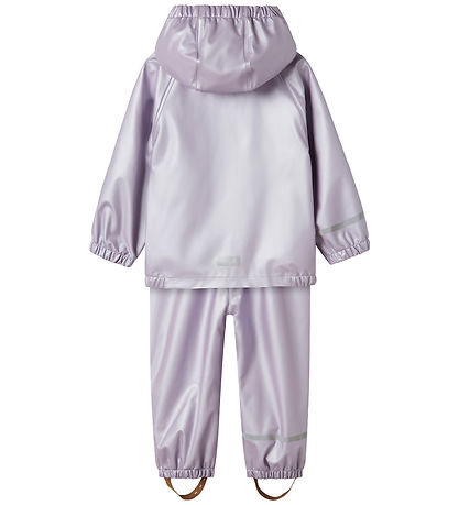 Name It Regntøj m. Fleece - NmfDry - Misty Lilac