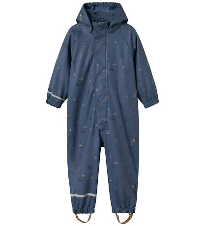 Name It Regndragt m. Fleece - NmmDry - Vintage Indigo