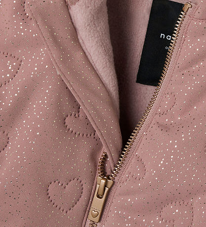 Name It Termosæt m. Fleece - NmfMoon - Woodrose m. Glitter