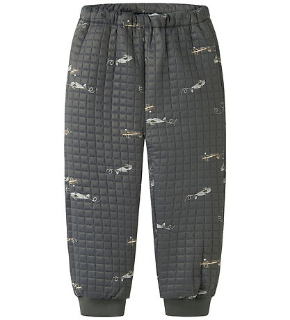 Name It Termosæt m. Fleece - NmmMoon - Grey Pinstripe