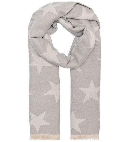 Kids Only Tørklæde - strik - KogBrina - Light Grey Melange/Stars