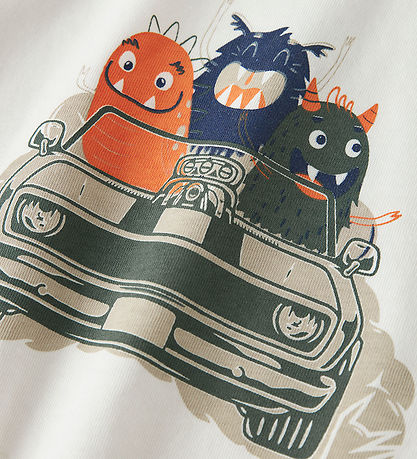 Name It Bluse - NmmVagno - Cloud Dancer/Monster